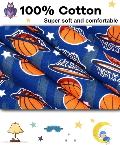 Miniatura 5 de DAUGHTER QUEEN Pijama para niños de 4 piezas, 100% algodón, talla 18 meses a 12 años
