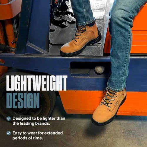 Miniatura 5 de EVER BOOTS ULTRA DRY Botas de trabajo de senderismo impermeables para hombre, zapatos ligeros de cuero de utilidad, botas tácticas militares al aire