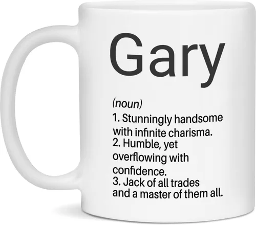 Gary - Taza con definición de nombre, tazas con nombre personalizado, tazas de café con significado de nombre, tazas de café con nombre, regalos