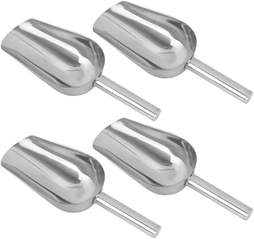Miniatura 9 de 4 cucharas pequeñas de acero inoxidable, cucharas medidoras pequeñas de 3 onzas para hielo, azúcar, frijoles mungados, arroz y alimentos