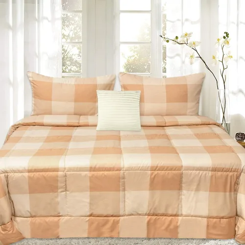 Miniatura 4 de Sweet Home Collection Juego de edredón de 4 piezas con diseño a cuadros de búfalo, suave y lujoso para todas las estaciones, ropa de cama reversible