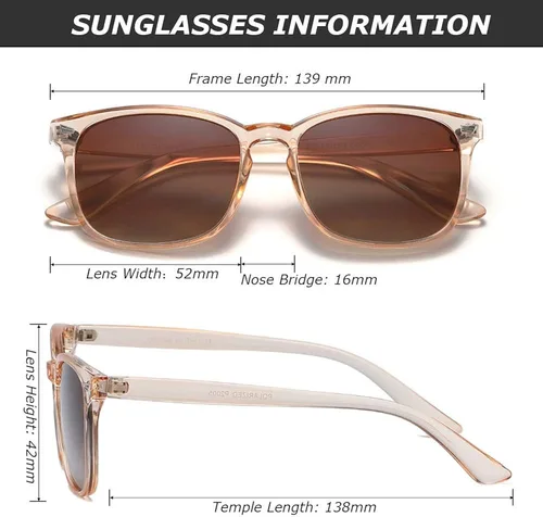 Miniatura 5 de DUSHINE - Gafas de sol polarizadas para mujer estilo clásico retro 100 protección UV