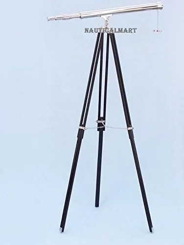 Miniatura 3 de Nauticalmart Telescopio maestro de puerto cromado de pie de 60 pulgadas Regalo coleccionable, perfecto para regalos de Navidad y vacaciones