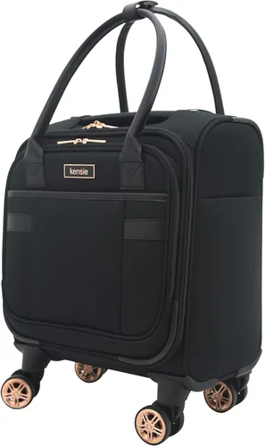 Miniatura 5 de kensie Hudson Softside - Juego de equipaje giratorio de 3 piezas negro con oro rosa Hudson Softside - Juego de equipaje giratorio de 3 piezas