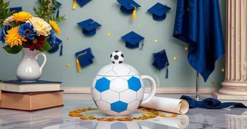 Miniatura 8 de Taza de fútbol de cerámica de 13.5 onzas, tazas de fútbol para té caliente, capuchino, moca, cacao, blanco para el día de Navidad (azul)