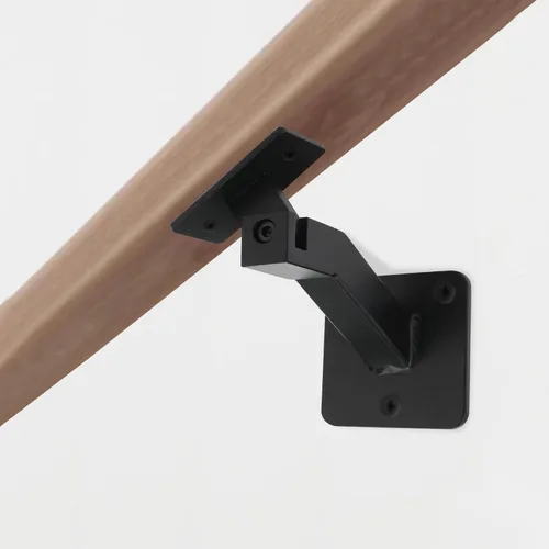 Miniatura 5 de RealPlus Soportes ajustables para pasamanos giratorios de acero resistente para barandilla de escalera, paquete de 3