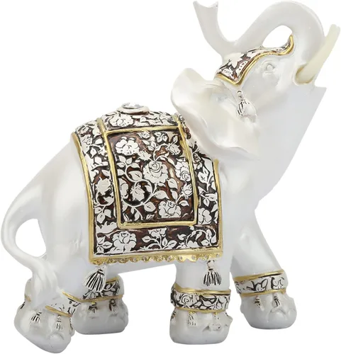 Estink Adornos de elefante, adornos vintage exquisitos modelo de elefante, estatua de regalo, elefante Feng Shui, adorno coleccionable para
