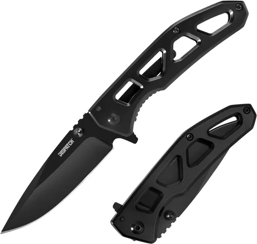 Miniatura 15 de Dispatch Cuchillo de bolsillo plegable con hoja y mango de titanio de color de acero inoxidable 8cr, bloqueo de seguridad integrado para militares
