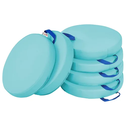 Miniatura 13 de ECR4Kids SoftZone - Cojines de suelo, redondos, asientos flexibles, contemporáneos, 6 piezas
