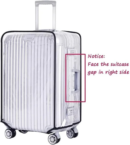 Miniatura 3 de Yotako Funda protectora de PVC transparente para maleta 24 28 30 pulgadas funda de equipaje para maleta con ruedas Transparente