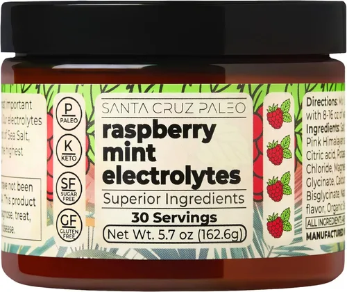 Miniatura 24 de Santa Cruz Paleo Polvo de electrolitos, sabor a limonada, mezcla de bebida de hidratación sin azúcar con sal rosa del Himalaya, sal marina