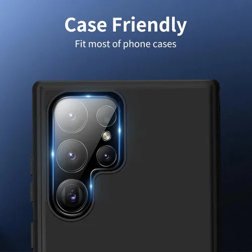 Miniatura 6 de Dengduoduo Paquete de 3 protectores de lente de cámara para Samsung Galaxy S24 Ultra, protector de cámara de vidrio templado 9H, Ultra HD, Todo negro