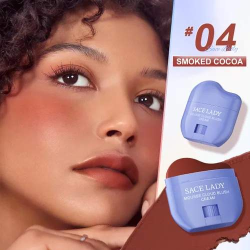 Miniatura 2 de SACE LADY Maquillaje facial cremoso rubor, no se seca, colorete pigmentado, suaviza y nutre para maquillaje de labios, ojos, mejillas, belleza, 0.31