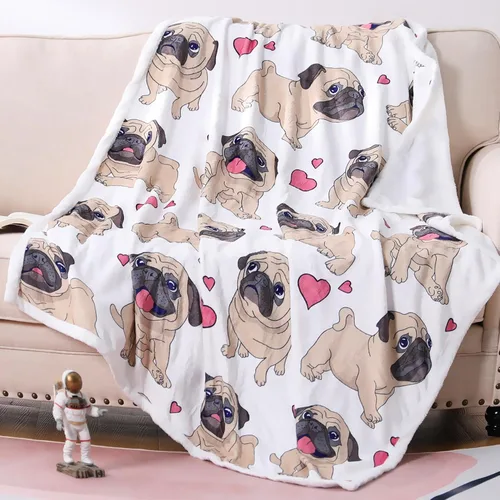 Miniatura 8 de Manta de Carlino de Amor, Manta de Cachorro Lindo Súper Suave, Manta de Peluche de Carlinos, Regalos para Amantes de los Perros, Mujeres y Adultos