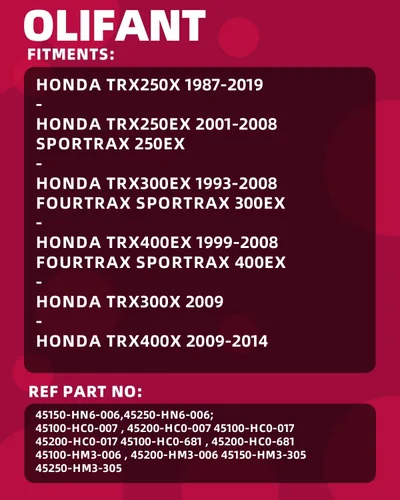 Miniatura 2 de Pinzas de freno delanteras para Honda 400EX 300EX 250X 250EX TRX250EX TRX250X TRX300EX TRX300X TRX400EX TRX400X Sportrax Fourtrax