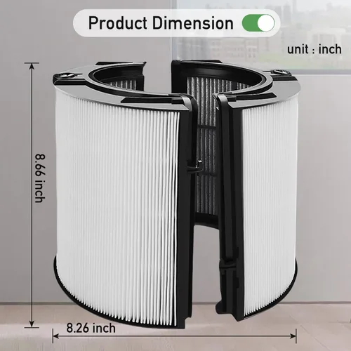 Miniatura 7 de Filtro de repuesto para Dyson TP07 TP09 - HP07 TP10 HP09 TP7A HP10 TP06 HP06 TP04 TP4A HP4A HP04 PH01 PH02 PH03 PH04, número de pieza 970341-01