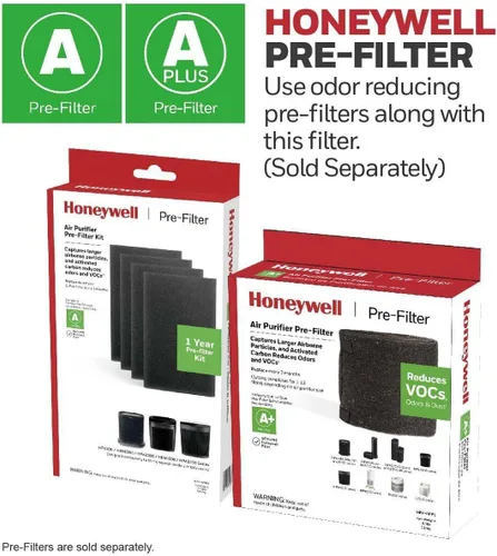 Miniatura 7 de Filtro purificador de aire HEPA Honeywell R, paquete de 3 para series HPA 100/200/300, 3000 y 5000 - Filtro de aire de repuesto para alérgenos