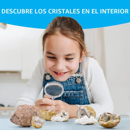 Miniatura 2 de National Geographic Break Open 10 geodas de primera calidad, incluye gafas y 2 soportes de exhibición, gran kit de ciencia STEM, regalo de geología