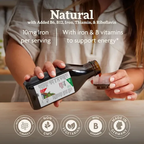 Miniatura 3 de Floradix Hierro y hierbas - Suplemento líquido a base de hierbas para apoyo energético - Suplemento de hierro con vitamina C y complejo de vitamina