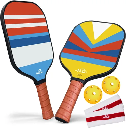 Miniatura 10 de Nettie Juego de palas de pickleball de 1/2/4, aprobadas por USAPA, de fibra de carbono, regalos de cumpleaños, día de San Valentín, para novia
