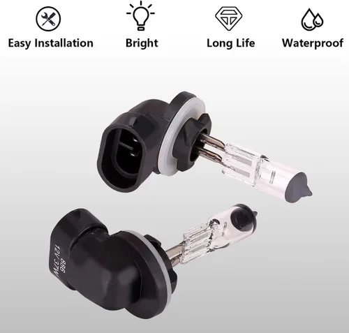 Miniatura 6 de 10L0L Bombilla halógena para faros delanteros de carrito de golf, 37 W, 12 V, 886 para Club Car DS 1999 y precedente 2004 en adelante, EZGO 1994