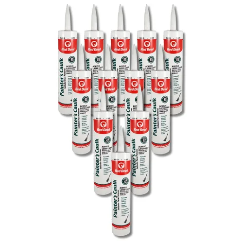 Miniatura 5 de Red Devil 0746 Painter's Caulk, 10.1 onzas, masilla de látex acrílico pintable para uso interior y exterior, limpieza de agua, listo para pintar