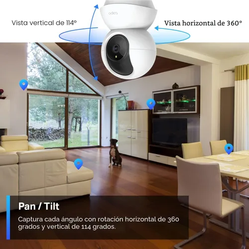 Miniatura 3 de Tapo TP-Link - Cámara de seguridad 2K con giro e inclinación para monitor de bebé, cámara de perro con detección de movimiento, audio bidireccional