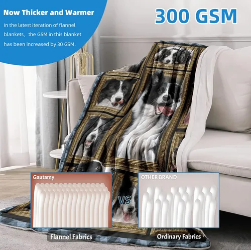 Miniatura 5 de Border Collie - Manta para niños, regalos para los amantes de los perros, 40 x 50 pulgadas, mantas para niños pequeños y bebés para sofá, cama