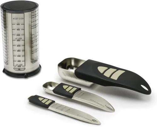 Miniatura 2 de KitchenArt Baker's Pro Adjust-A-Measure Set, 4 Piezas, Satén