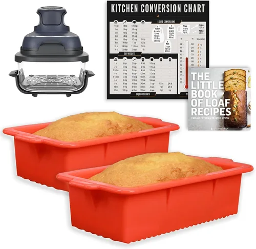 Miniatura 9 de INFRAOVENS Sartenes de silicona para freidora de aire para hornear, molde antiadherente para pasteles Cosori TurboBlaze 9 en 1 de 6 cuartos