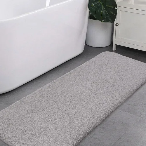 Miniatura 25 de VANZAVANZU Alfombras de Baño Antideslizantes Ultra Suaves Absorbentes de Microfibra Esponjosas Gruesas Alfombras de Baño Lavables a Máquina Gris