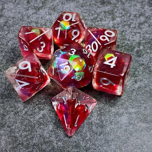 Miniatura 24 de Sage's Portal Cantrips - Juego de dados DND de resina de borde redondo, 7 piezas, juego de dados poliédricos DND para Dungeons and Dragons D&D RPG