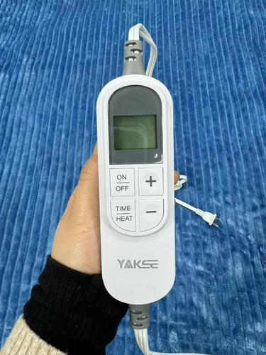 Miniatura 2 de YAKEE Manta térmica eléctrica de franela, tamaño matrimonial de 72 x 84 pulgadas, 10 niveles de calor, apagado automático de 12 horas, color azul
