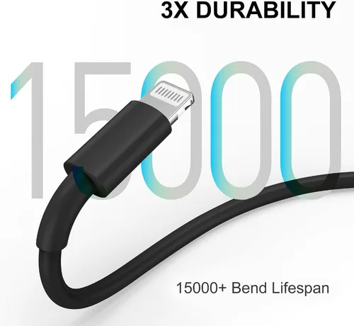 Miniatura 8 de FUPYWP Cable para CarPlay de iPhone en el automóvil, cable de carga para automóvil, cable USB A a Lightning de carga rápida y transferencia de datos