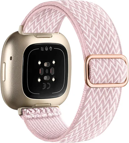 Miniatura 17 de Maledan Banda de Repuesto para Correas Fitbit Sense Hombres Mujeres, Correa de Reloj Elástica de Nylon Transpirable Suave para Versa 3/Versa 4