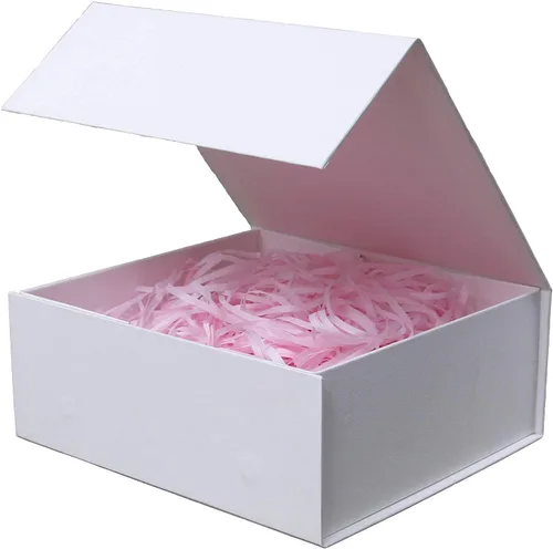 Rsgift Paquete de 5 cajas de regalo blancas, 7.8x7x3.1 Cajas de embalaje de regalo Cajas de regalo para el Día de San Valentín Cajas de regalo de