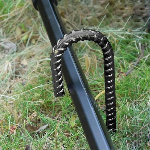 Miniatura 5 de Estacas de refuerzo de 16 pulgadas, estacas de tierra resistentes con gancho en J, estacas curvadas de acero de 5/16 de pulgada para tienda de Negro