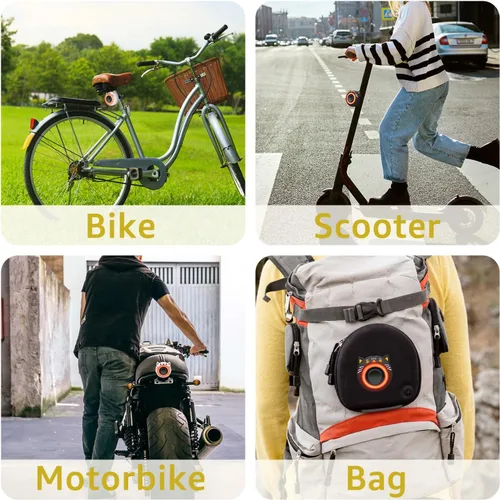 Miniatura 7 de NineLeaf Bicycle Tail Light Rechargeable,Bike Tail Light with Alarm and Remote,Bike Alarms for Ebikes,IP65,113dB Alarms, Level 7 Sensitivity, Auto