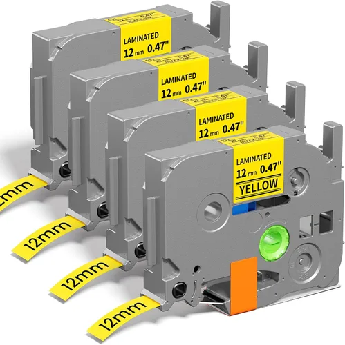 Miniatura 16 de TZe - Cinta TZ de 0.47 pulgadas, laminada de 0.47 pulgadas, cinta de etiquetas transparente de repuesto para Brother P Touch TZe-131 TZe131, cinta