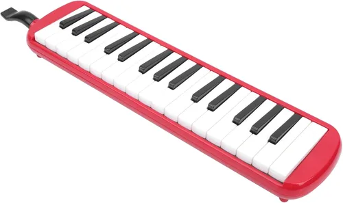 Miniatura 4 de Melódica para principiantes de 32 llaves, portátil con bolsa de transporte, boquilla de corneta, entrenamiento musical para niños, rojo