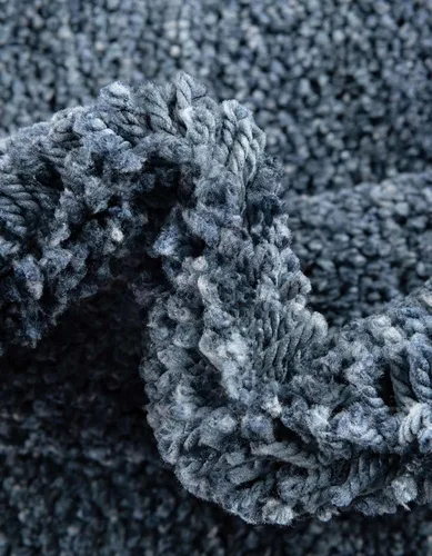 Miniatura 6 de Unique Loom Shaggy Chic Collection Alfombra de área, lanudo (2' x 3' 1", rectangular, azul arándano)