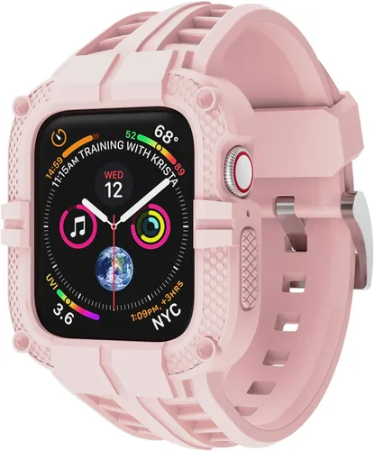 Miniatura 18 de Correa resistente para Apple Watch Series 9 de 45 mm, 44 mm, 42 mm, SE 9/8/7/6/5/4/3 para hombres, Negro, 41 mm/40 mm/38 mm, Deportes