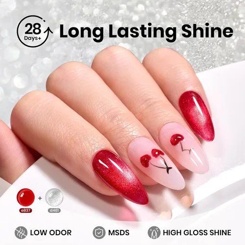 Miniatura 82 de Beetles - Esmalte de uñas de gel rosa claro, 0.5 fl oz, color rosa bebé, esmalte de gel que se absorbe con luz UV LED, arte de uñas de verano, salón
