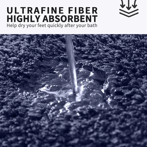 Miniatura 4 de FIFU Alfombra de baño de 24 pulgadas de ancho x 60 pulgadas de largo, tapetes de baño para baño, dormitorio y cocina, parte trasera de látex de goma