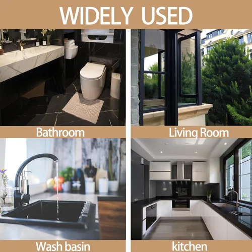 Miniatura 5 de Sellador de silicona gris, masilla de silicona multiusos 100% impermeable, silicona adhesiva para calafateo para ventanas de interiores