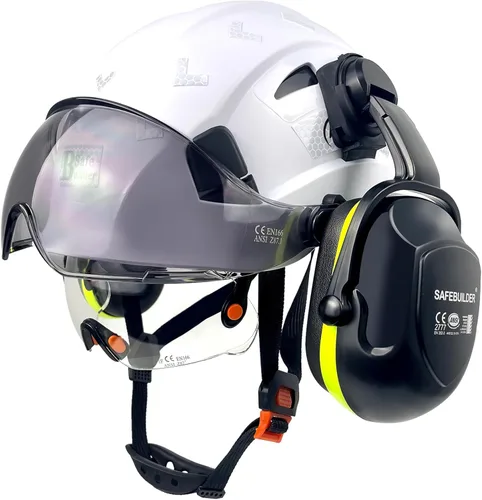 Miniatura 12 de SAFEBUILDER Casco de Seguridad Industrial con Visera Orejeras Casco Duro con Visera Cascos Duros Ventilados Trabajo de Construcción Protección