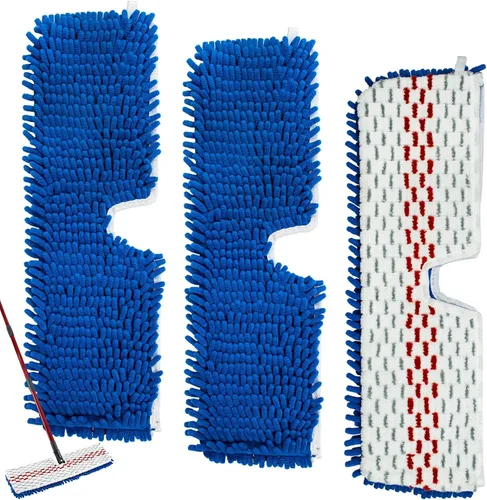 Miniatura 9 de Paquete de 3 cabezales de repuesto compatibles con la mopa Ocedar de microfibra de doble acción, repuestos de trapeador de doble cara con microfibra
