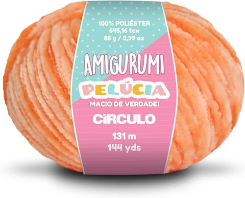 Miniatura 13 de Circulo - Hilo Amigurumi Pelucia, hilo especial de felpilla de terciopelo para amigurumi y manta, 144 yardas, peinado (1112 - crema)