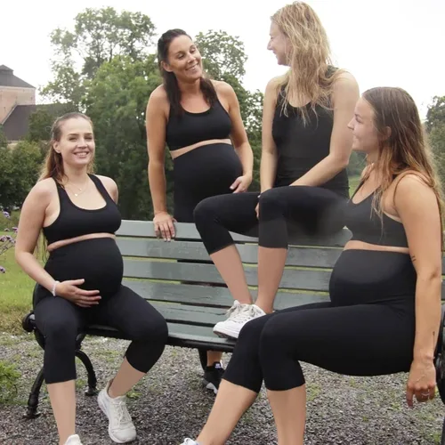 Miniatura 5 de Maternity Capri Leggings Over The Belly Butt Lift -Soft Non-See-Through Workout Pregnancy Pants for Women