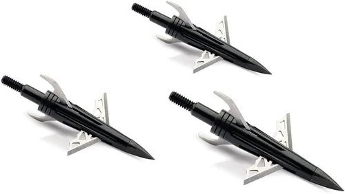 New Archery Products NAP DK4 - Arco de caza Spitfire híbrido mecánico de 1 3/4 pulgadas de diámetro de corte, cabeza ancha compuesta, paquete de 3